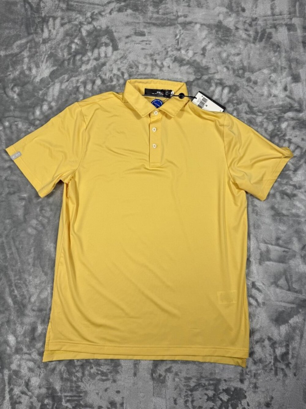 New Ralph Lauren RLX Polo Shirt Men's Medium Light Yellow Golf 785862907018